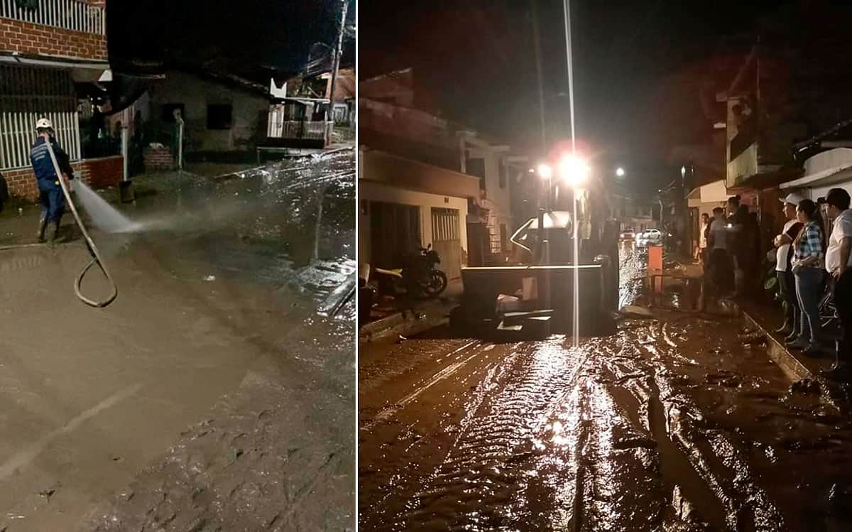 Sectores afectados por la inundación generada por el desbordamiento del río La Vieja
