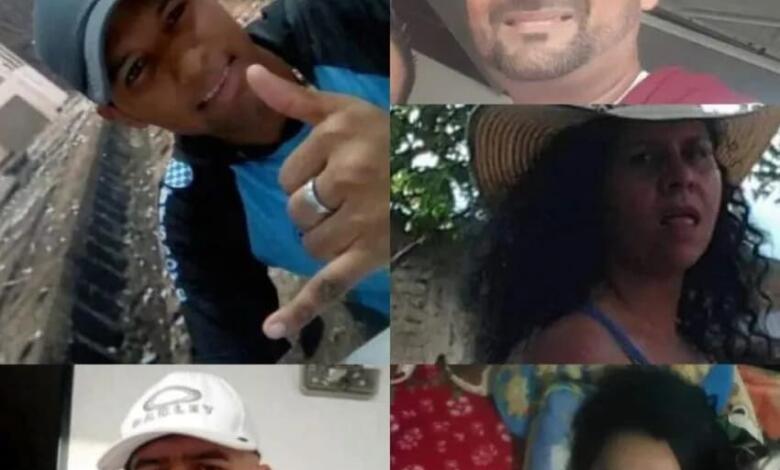 Víctimas de masacre en el barrio La Paz de Cartago