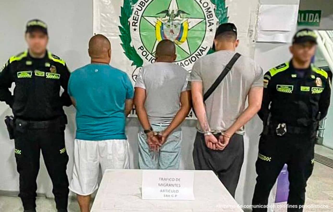 Tres hombres capturados en Pereira por el tráfico de migrantes