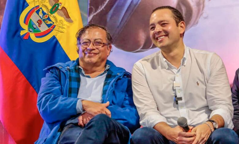 Presidente Gustavo Petro y alcalde de Manizales, Carlos Mario Marín