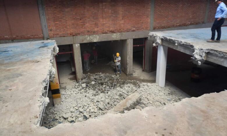 Demolición en Coliseo Mayor de Pereira para Juegos Nacionales 2023
