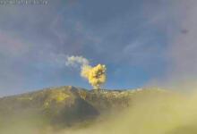 Volcán Nevado del Ruiz, este 7 de abril de 2023