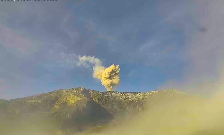 Volcán Nevado del Ruiz, este 7 de abril de 2023