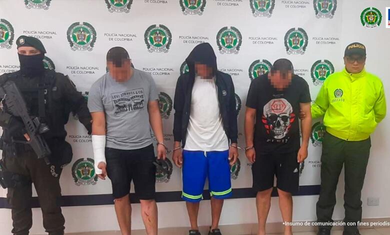 Capturados tres presuntos integrantes de 'Los Federales' por hurto calificado y agravado en Cartago