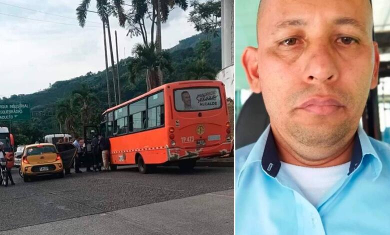 Homicidio en Pereira, conductor de bus asesinado en medio de un atraco